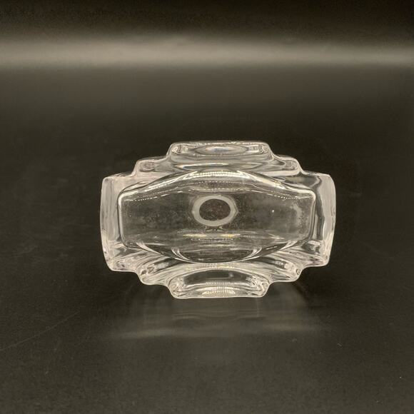 Collezione Glass Line Italy Art Deco Style Genuine Lead Crystal Bottle Pink Lid - Picture 6 of 11